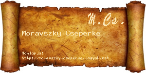 Moravszky Cseperke névjegykártya