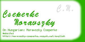 cseperke moravszky business card